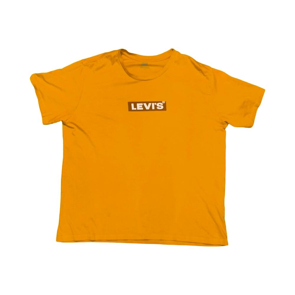 Levi's Mustard Yellow Small Box Logo Graphic T-Shirt - Mens Size L
